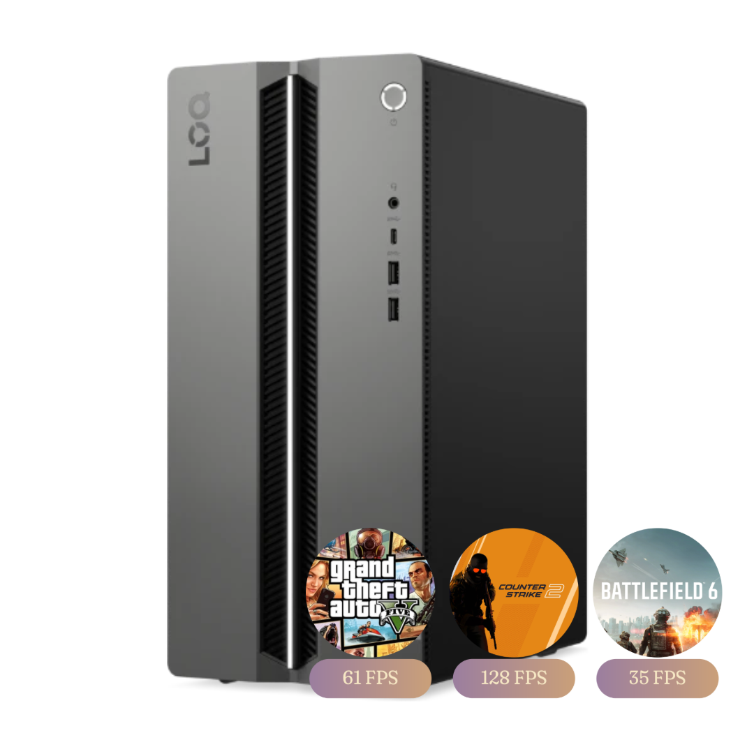 Gaming Desktop / Lenovo LOQ Tower 17IRR9 / RTX 3050 6GB / Intel i5 - 14400F / 16GB DDR5 (5600MHz) / 512GB NVMe / Mycket Bra Skick-image