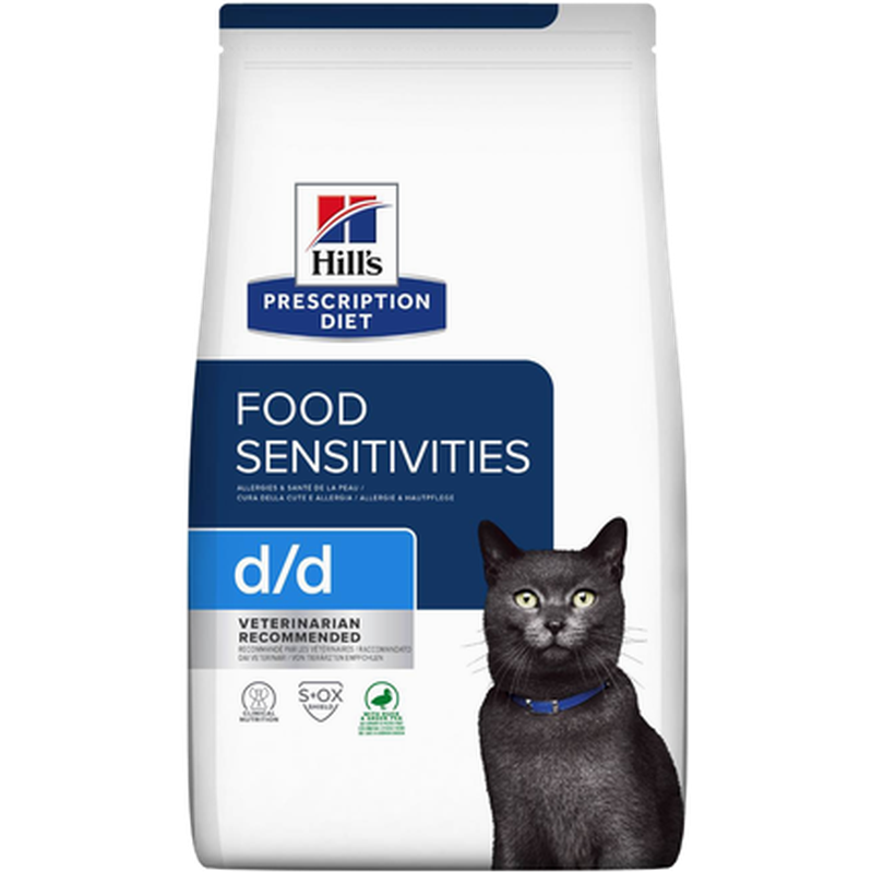 d/d Food Sensitivities Duck & Peas 3 kg - Torrfoder för katt