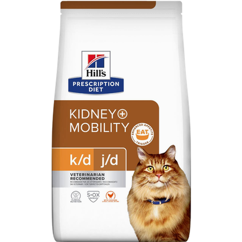 k/d + j/d Kidney + Mobility 3kg - Torrfoder för katt
