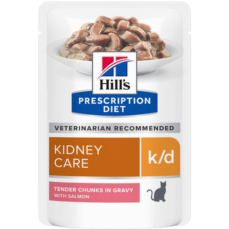 k/d Kidney Care with Salmon in Gravy 12x85g - Våtfoder till katt