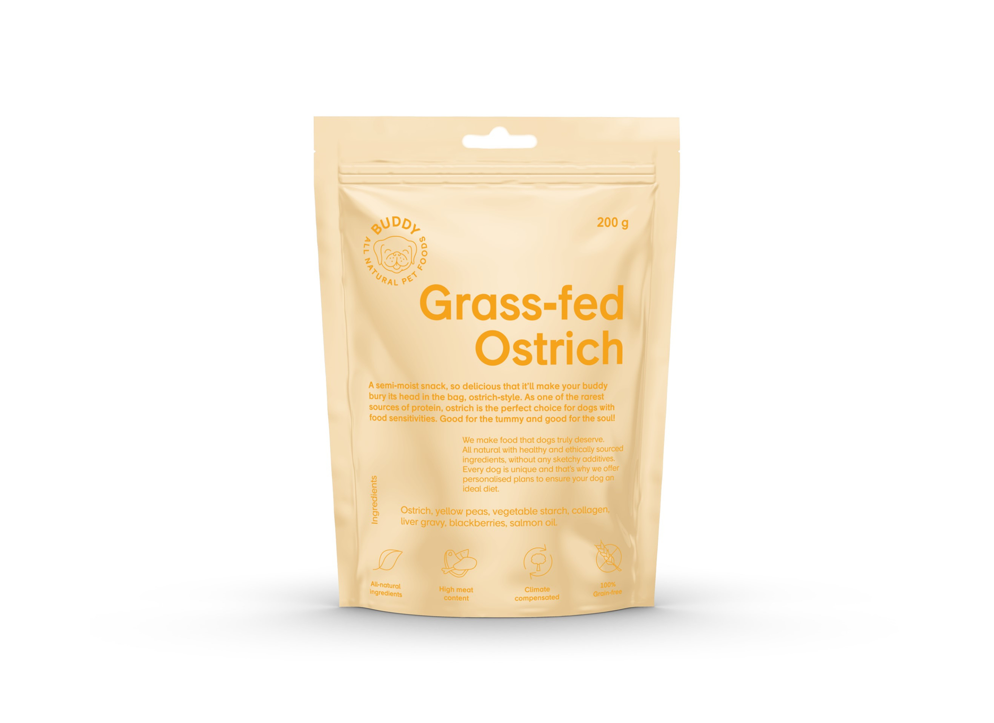 Grassfed Ostrich Hundgodis