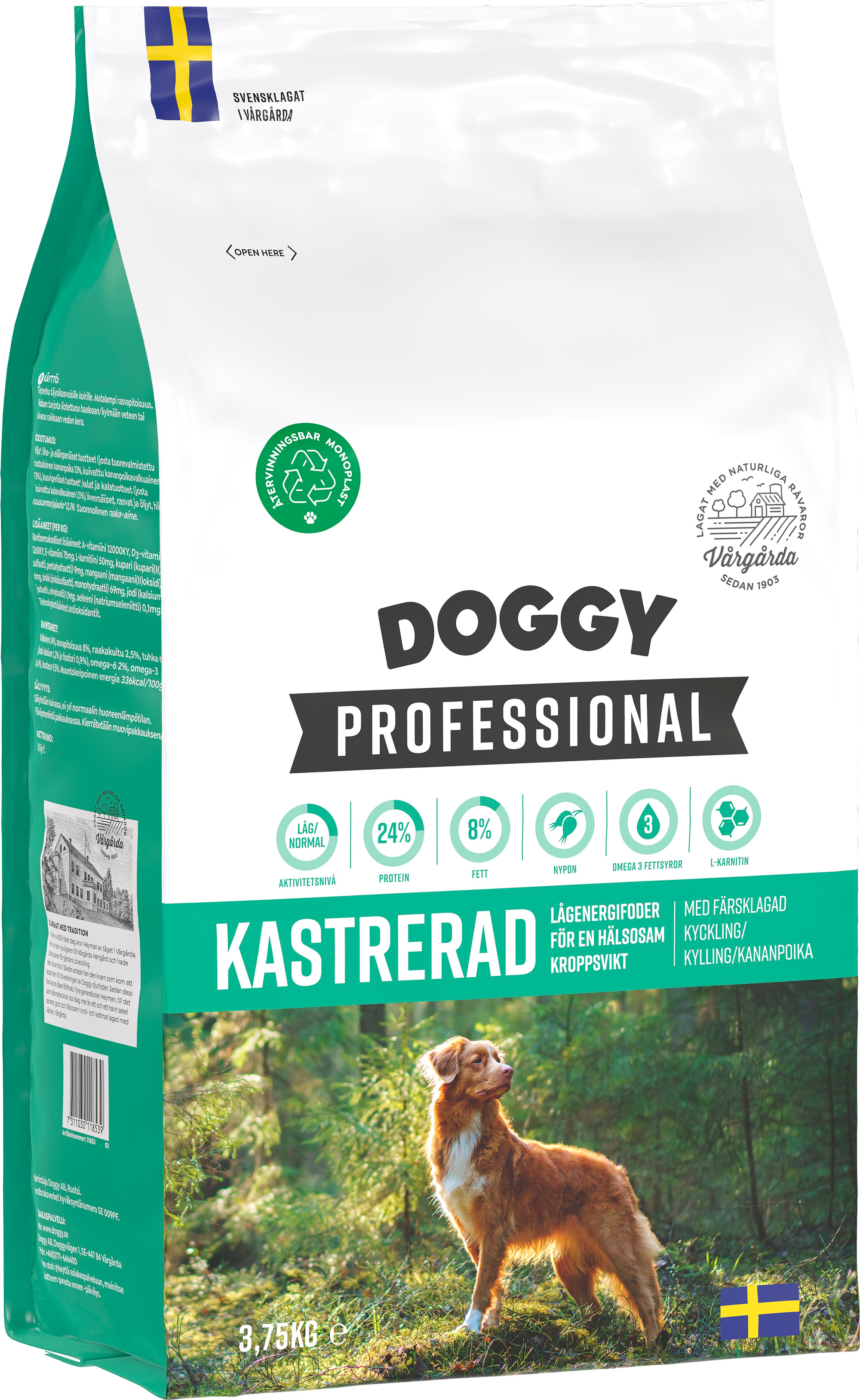 Kastrerad Hundfoder