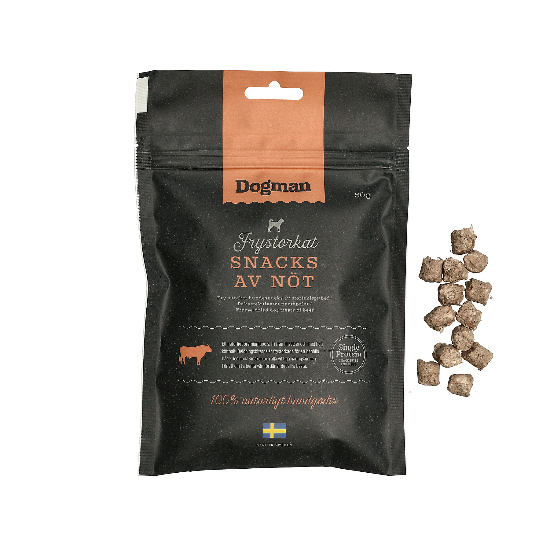 Frystorkat Snacks av Nöt