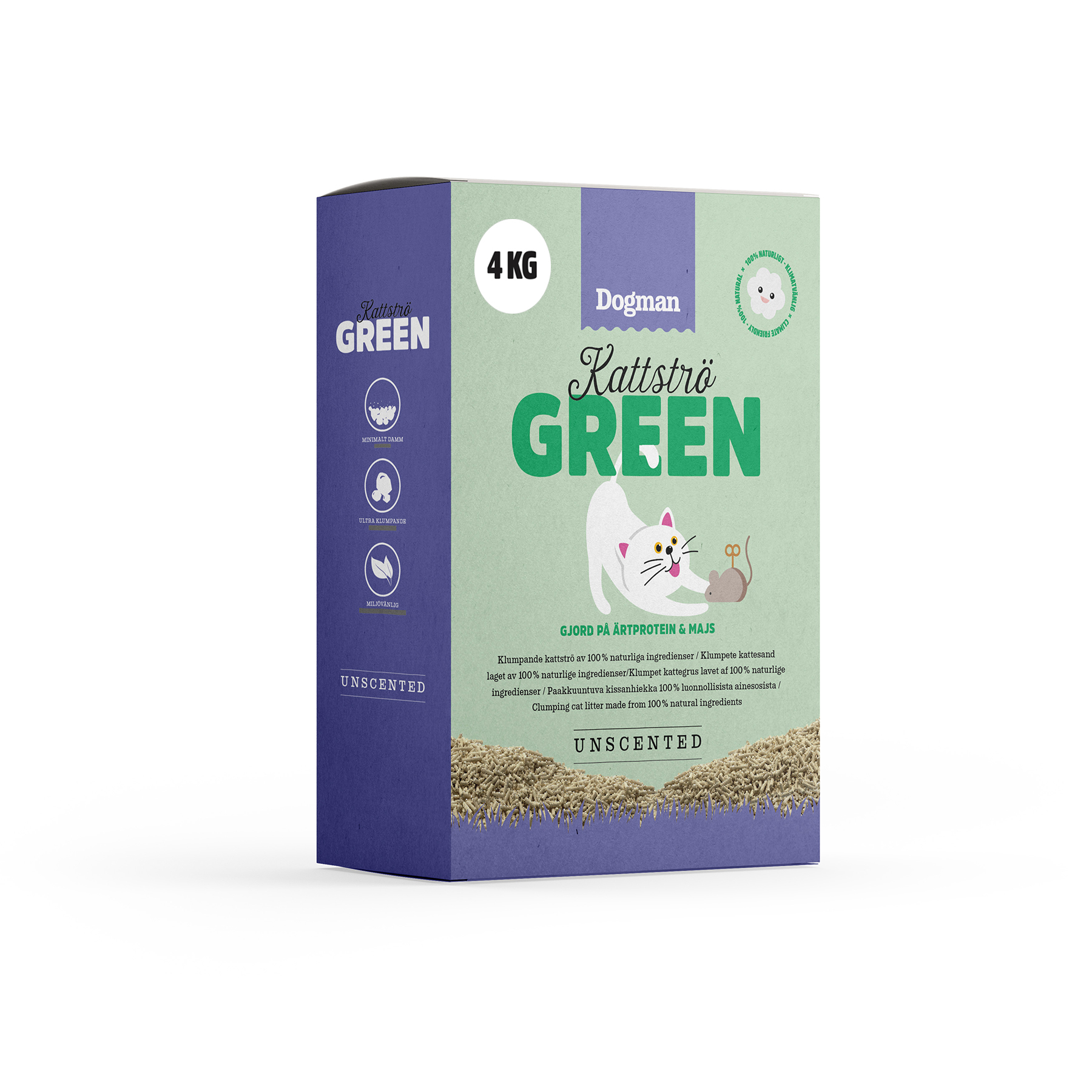 Kattströ Green Unscented 4kg