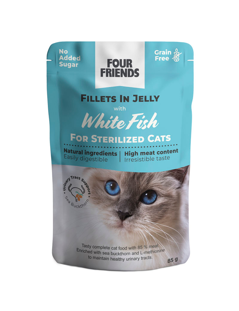 Sterilized White Fish Jelly Våtfoder för katt 85g