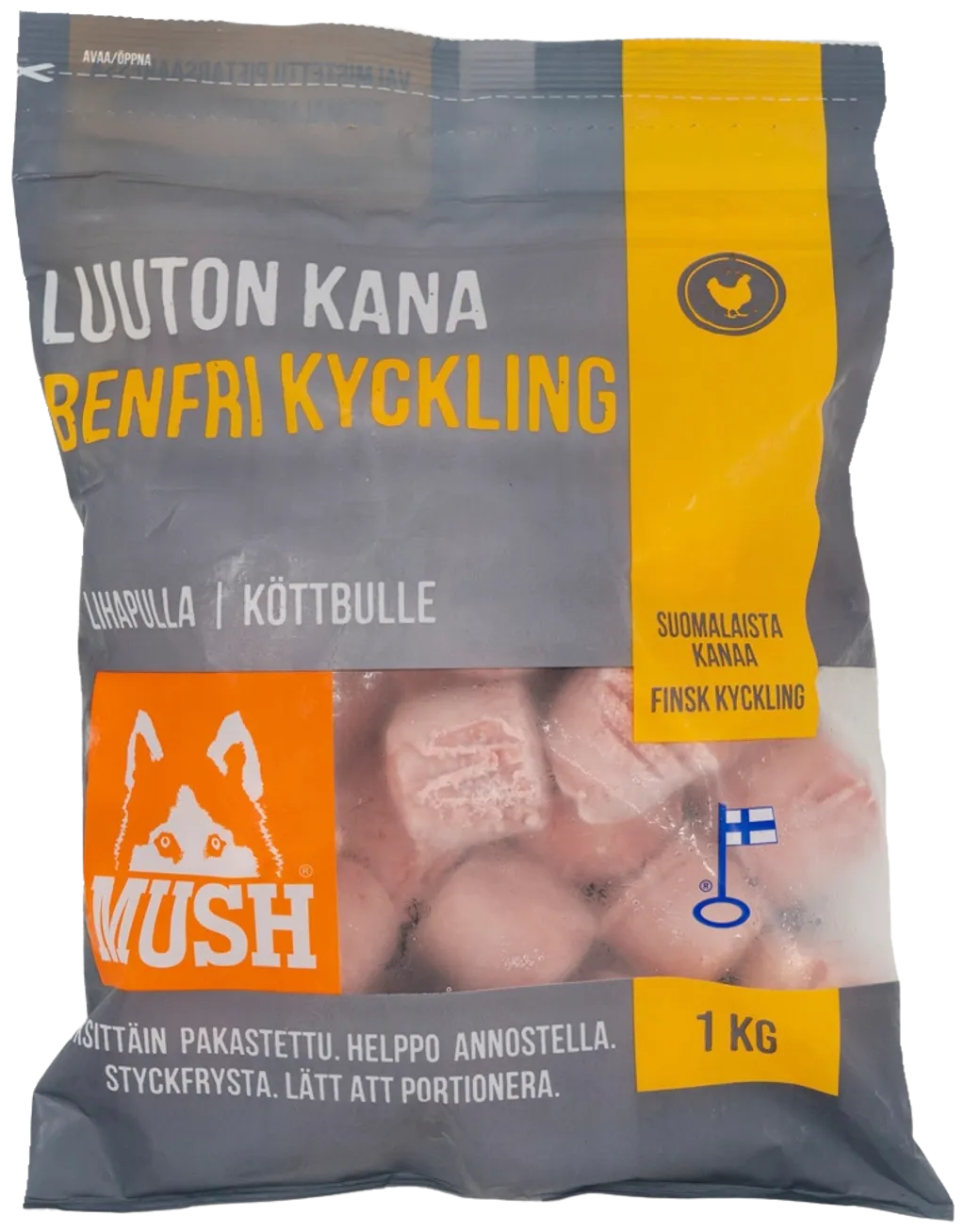 B.A.R.F. Basic Kyckling utan Ben 1kg