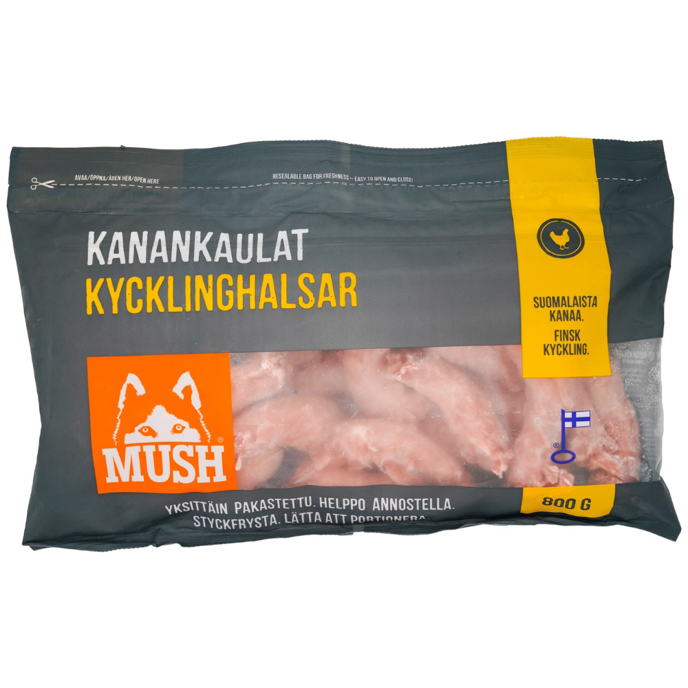 B.A.R.F. Basic Kycklinghalsar 800g