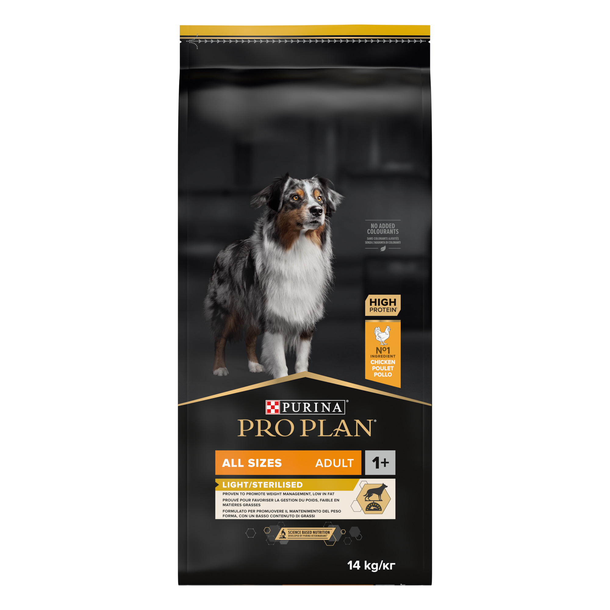 Dog All Sizes Adult Light & Sterilised Kyckling