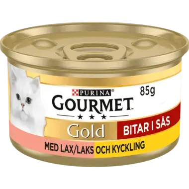 Gold Bitar i sås Lax & Kyckling Våtfoder 85g