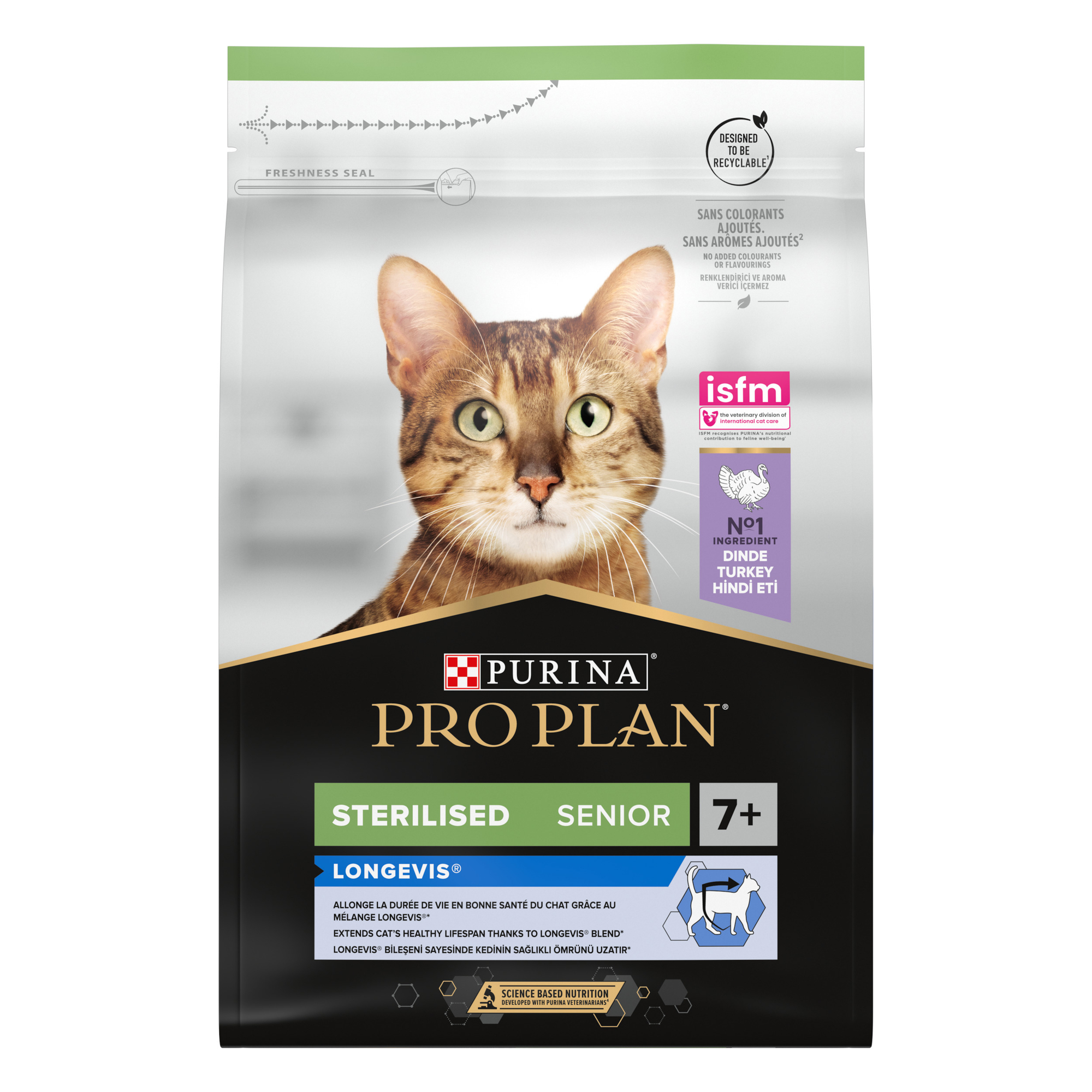 Cat Sterilised Senior 7+ Longevis Kalkon
