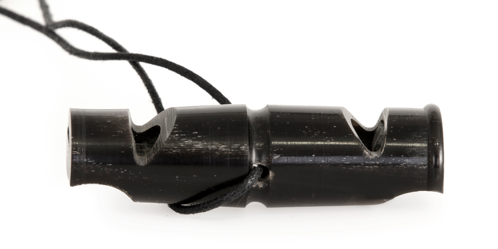 Visselpipa Horn Dubbelton Svart 7,1cm