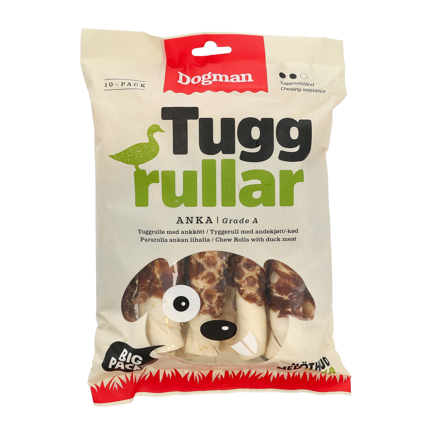 Tuggrullar med Anka 10p Vit 17,5cm