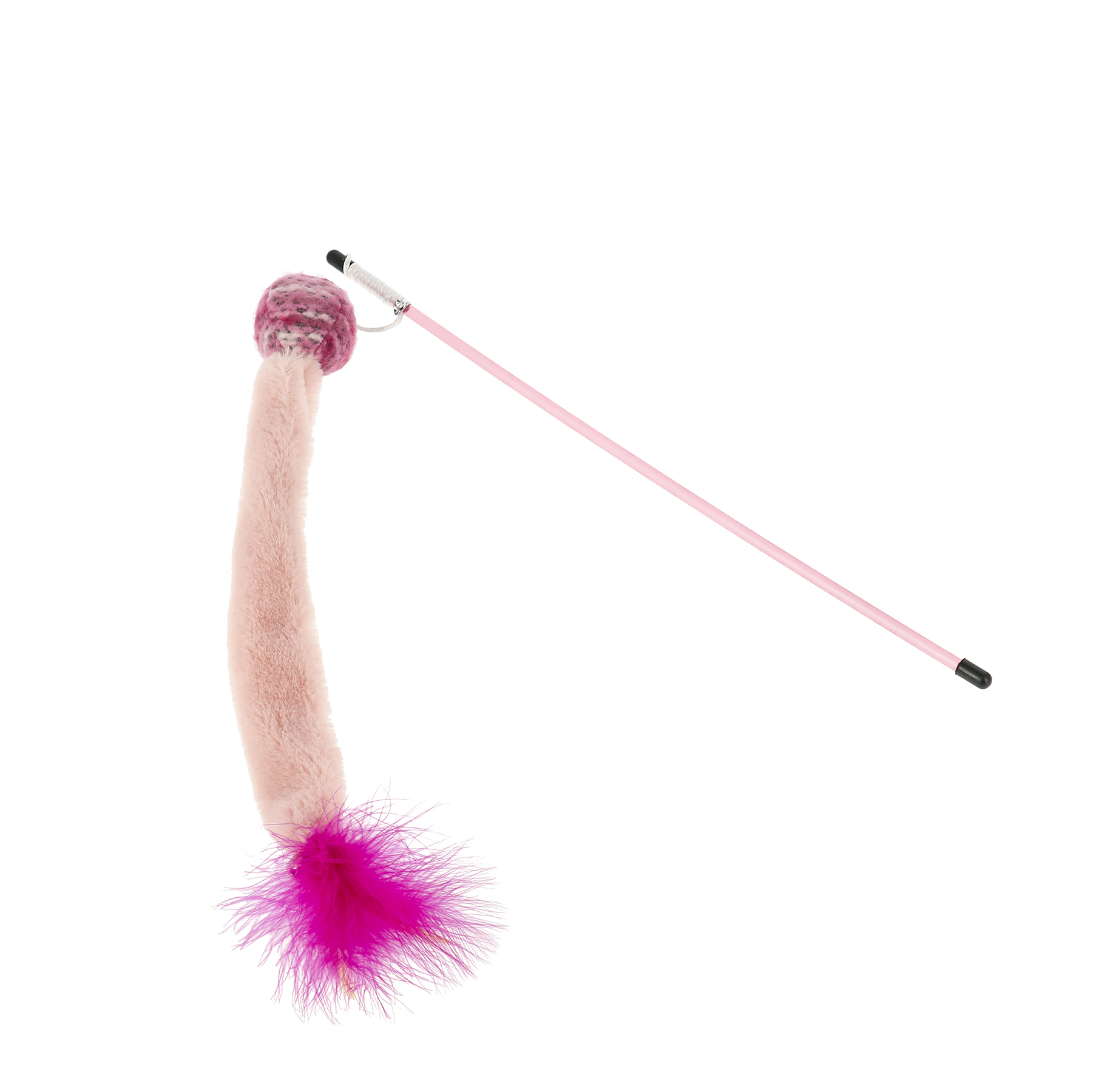 Kattleksak Spö Fuzzy Rosa