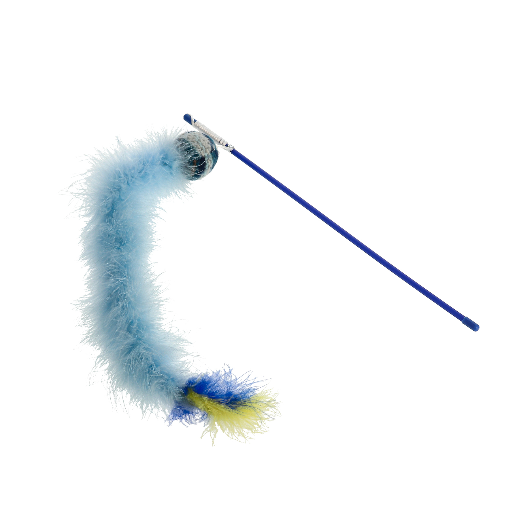 Kattleksak Spö Fuzzy Blå