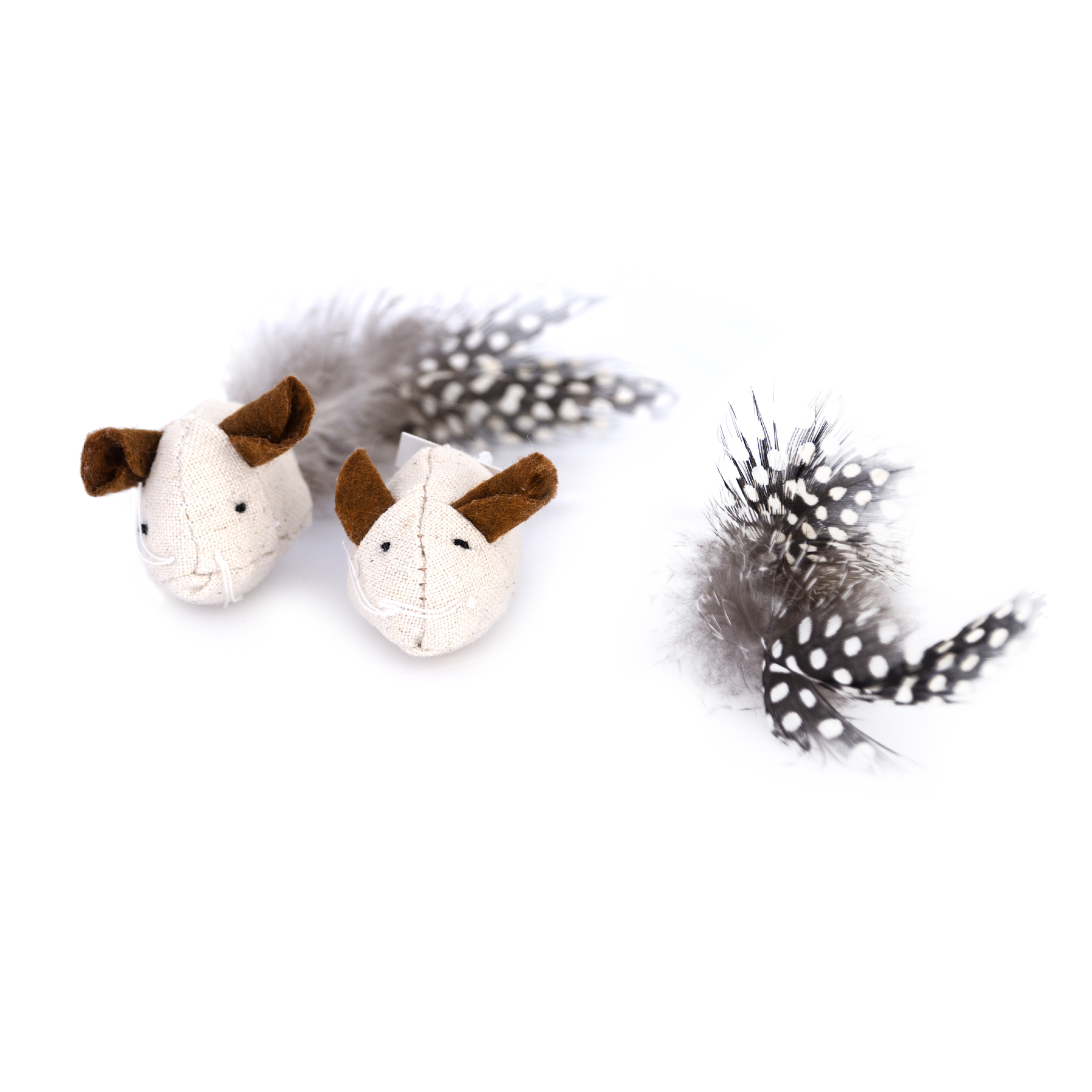 Kattleksak Canvasmus Beige