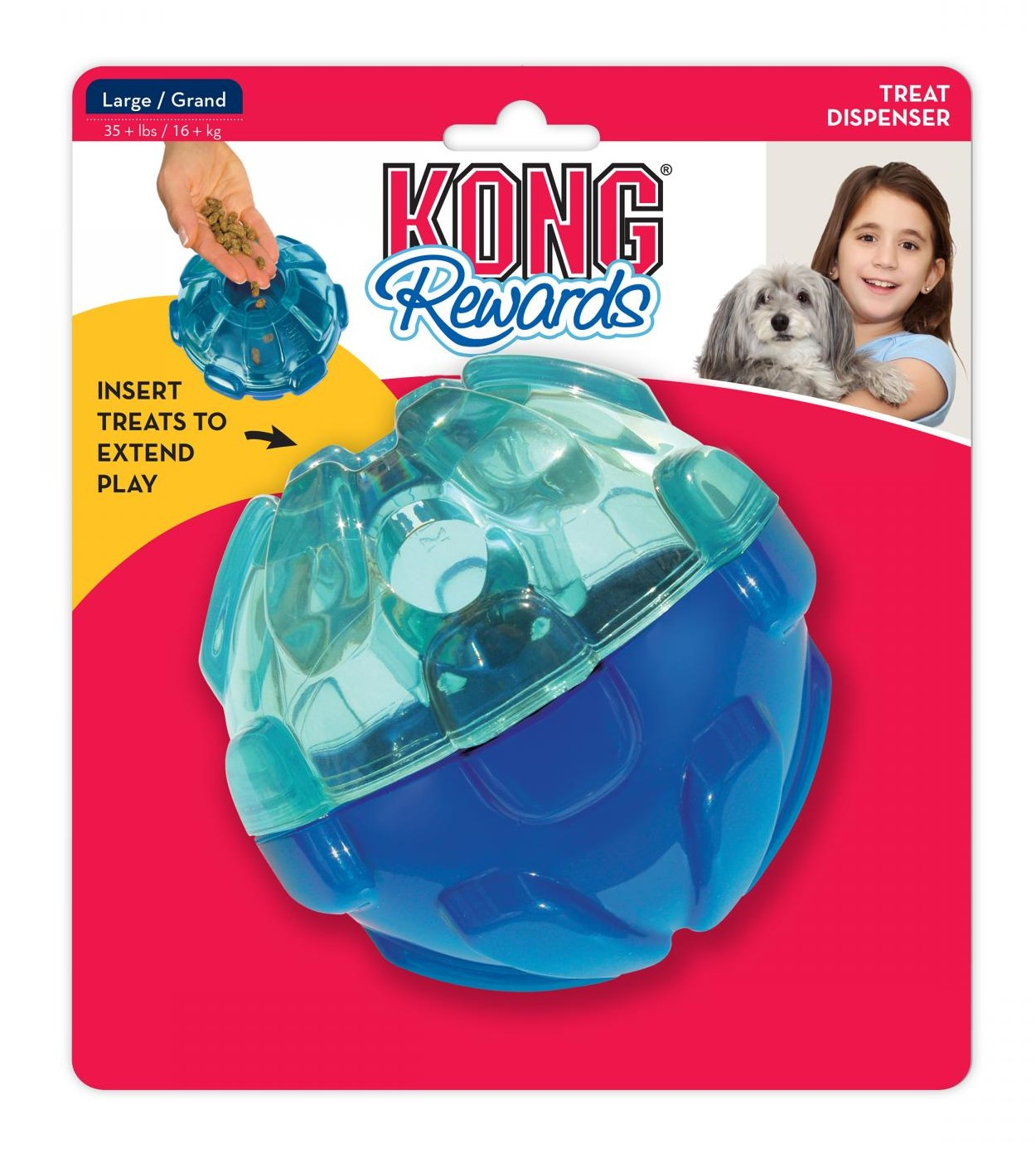 Aktiveringsleksak Reward Ball Blå L
