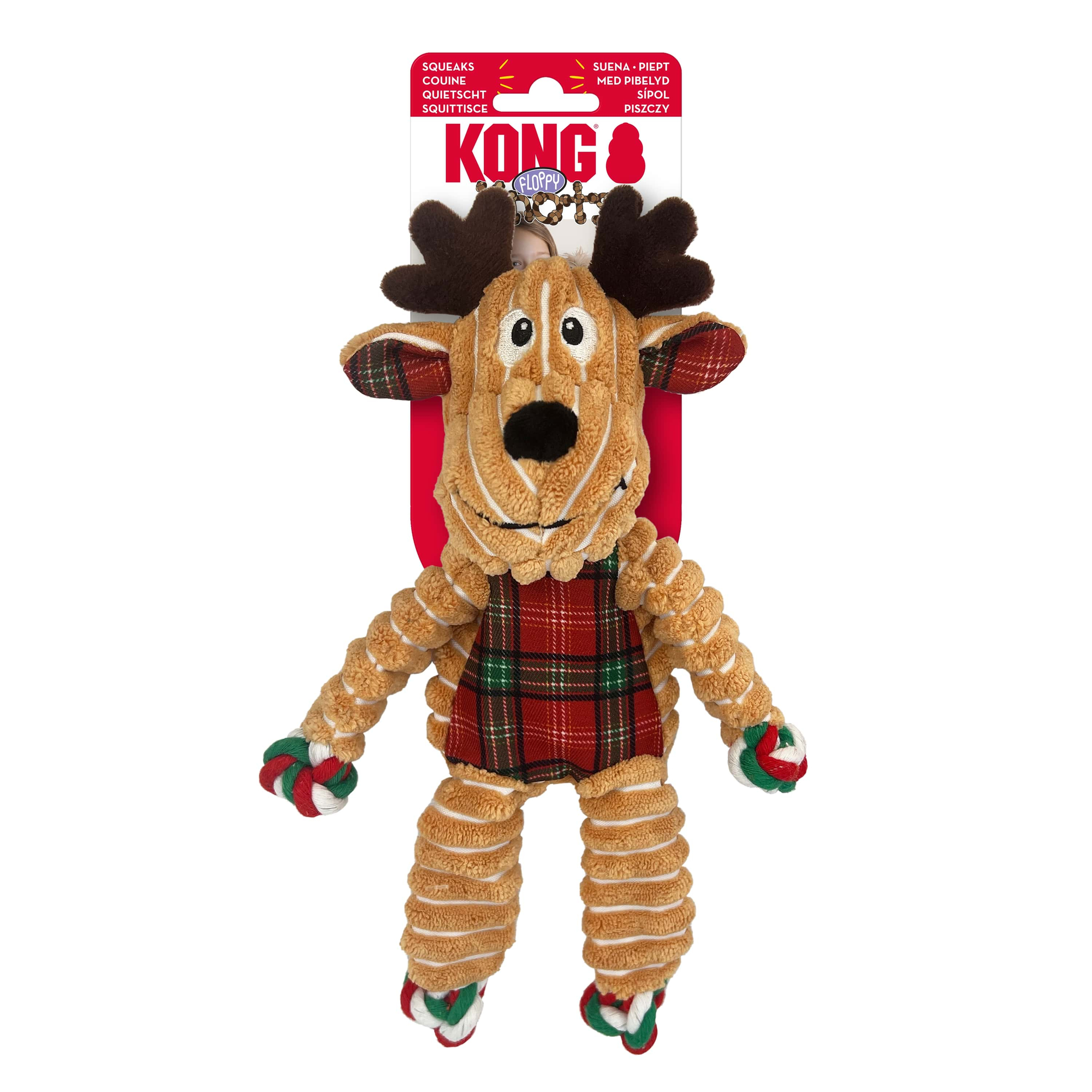 Leksak Holiday Floppy Knots Reindeer Brun S/M