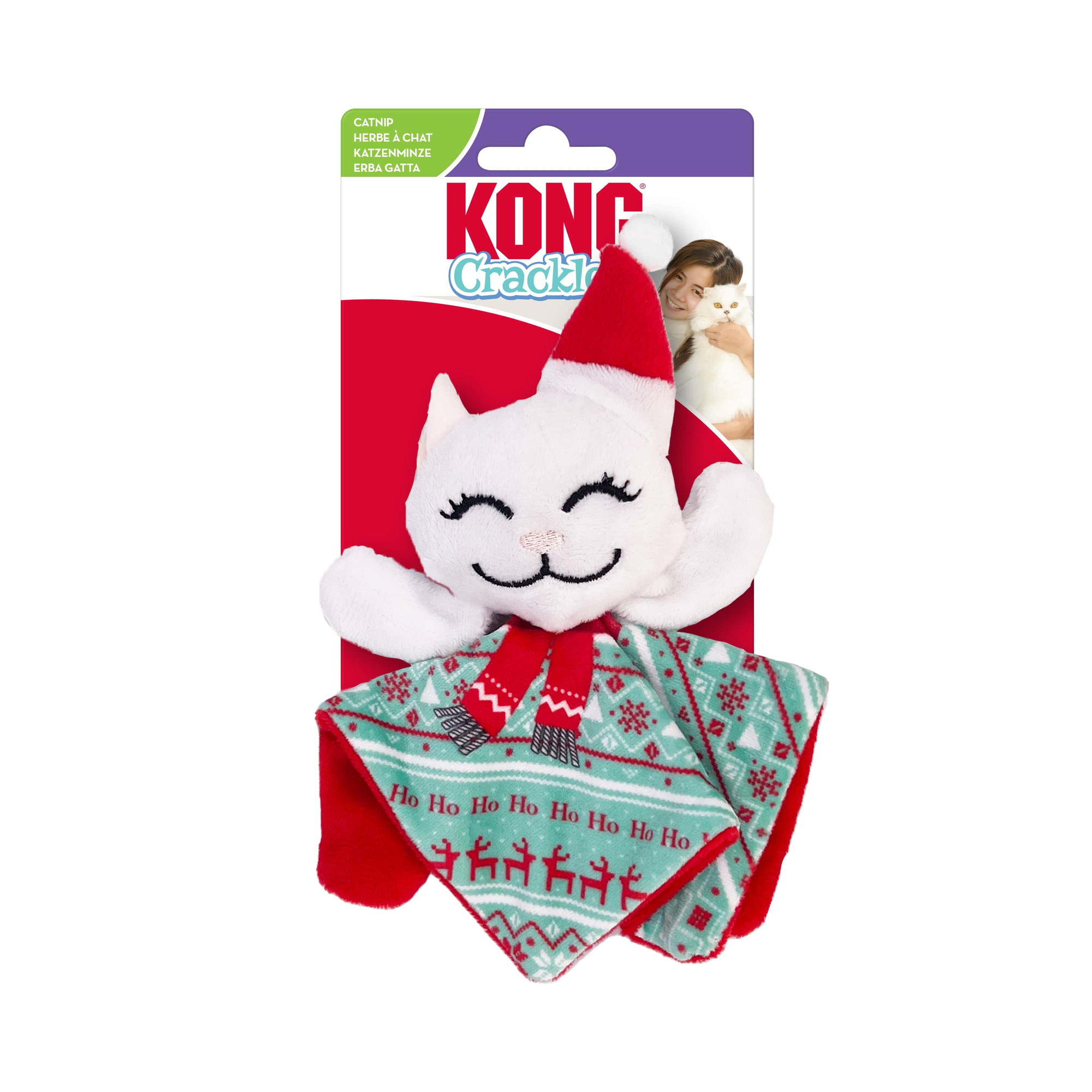 Kattleksak Holiday Crackles Santa Kitty Flerfärgad