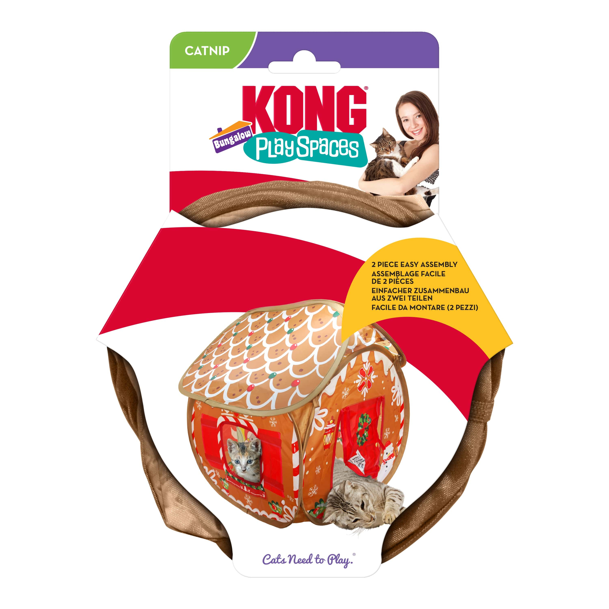 Kattleksak Spaces Bungalow Gingerbread Brun