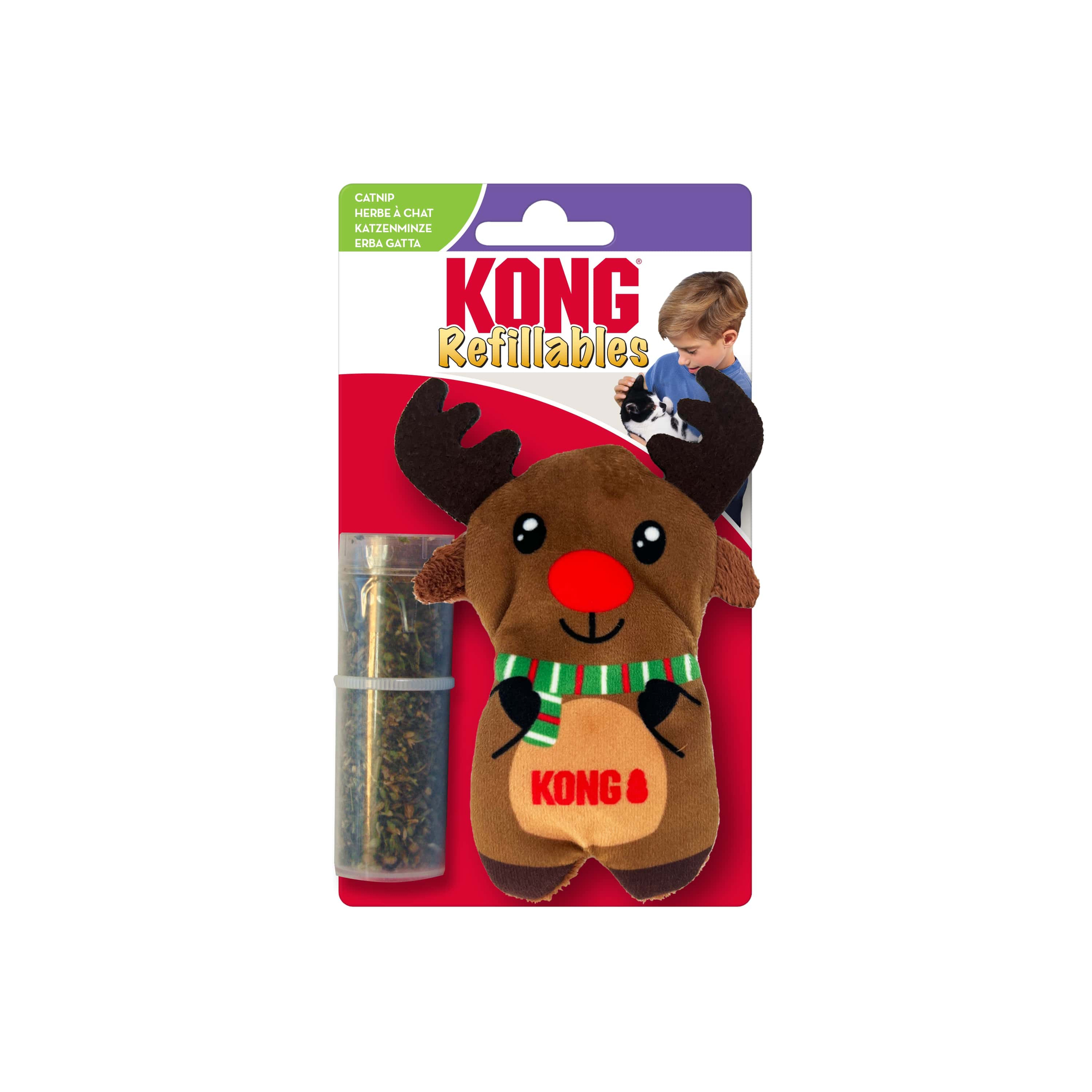 Kattleksak Holiday Refillables Reindeer Brun