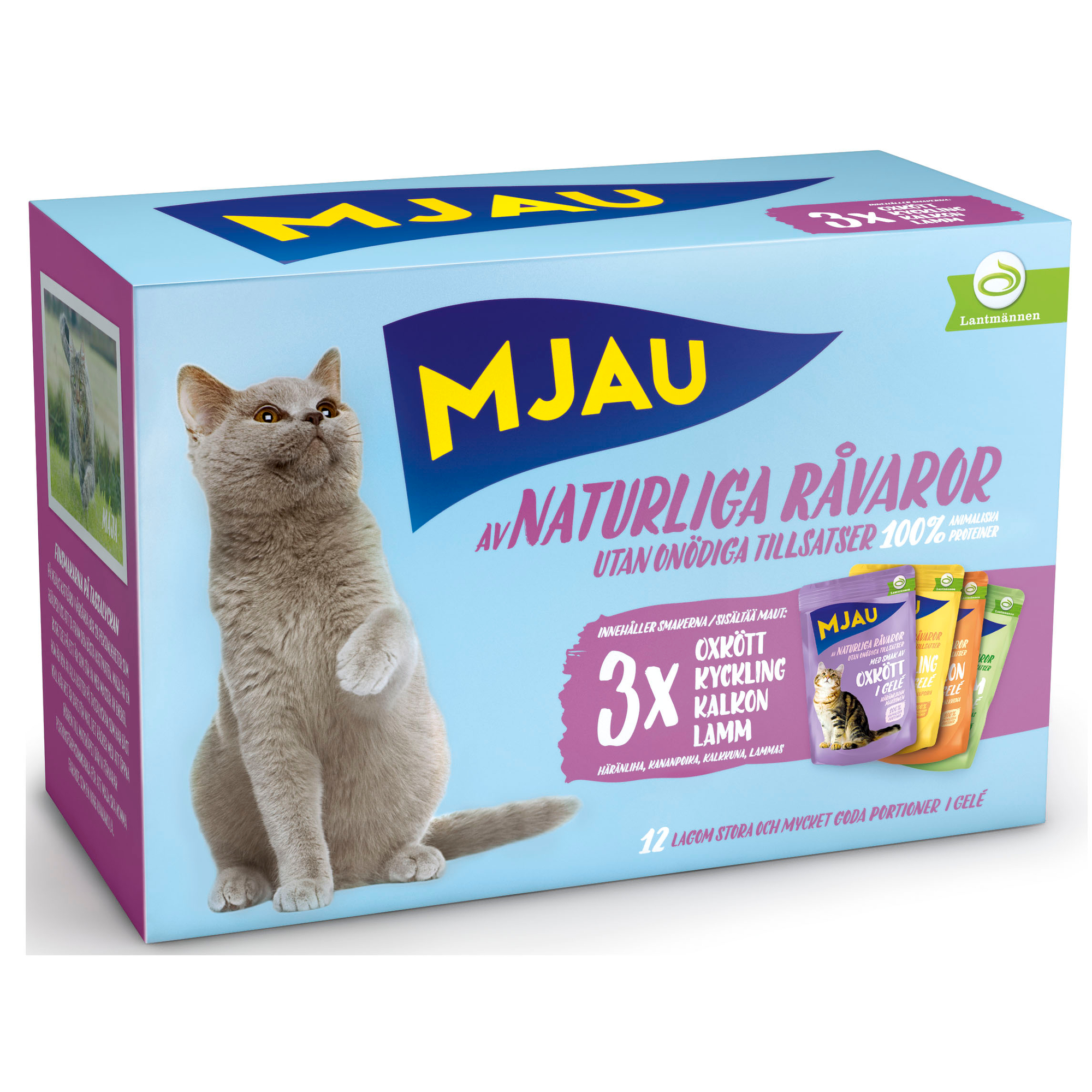Bitar i Gelé med Köttmix 12x85g Kattmat