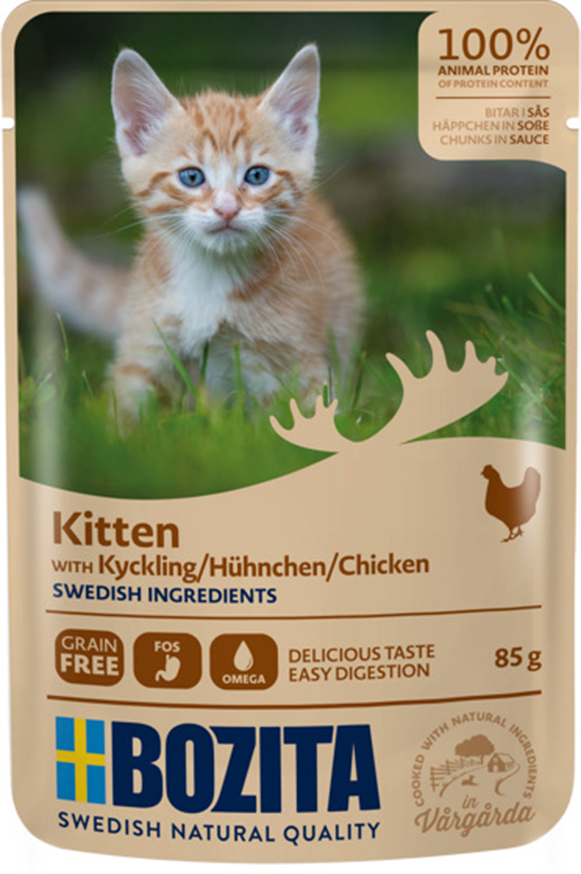 Kitten With Chicken in Sauce Våtfoder för katt 85g