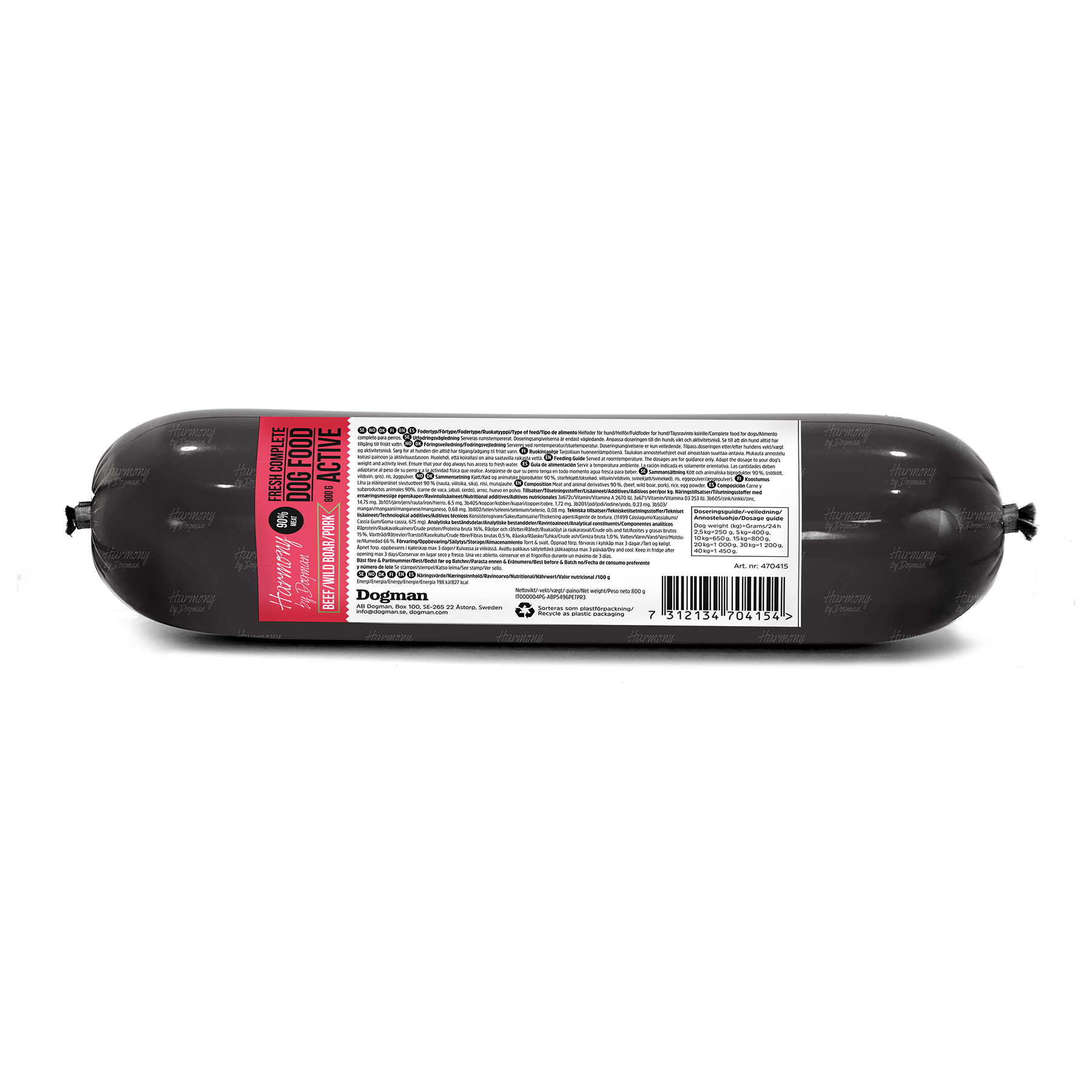 Active Våtfoder för hund Nöt/Vildsvin/Gris 800g