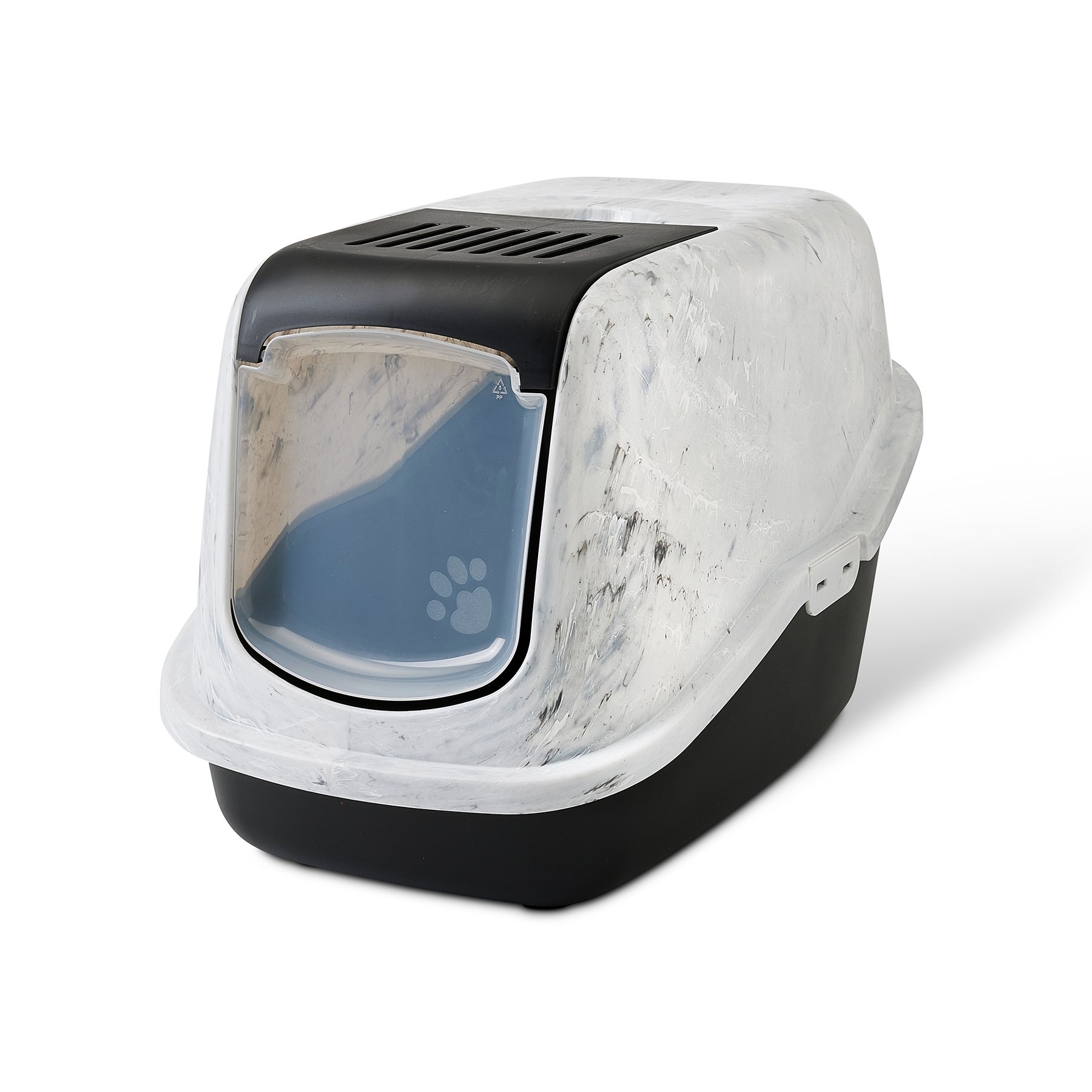 Kattlåda Nestor Marble med Tak