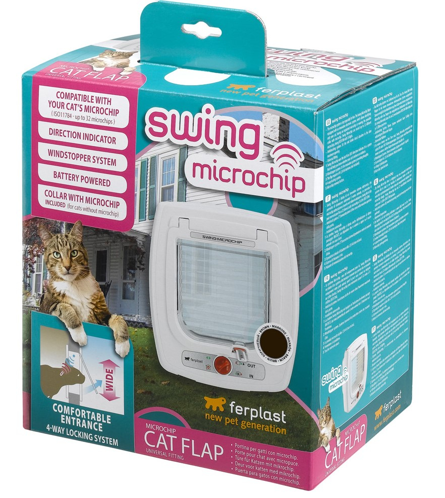 Kattlucka Swing Microchip Vit