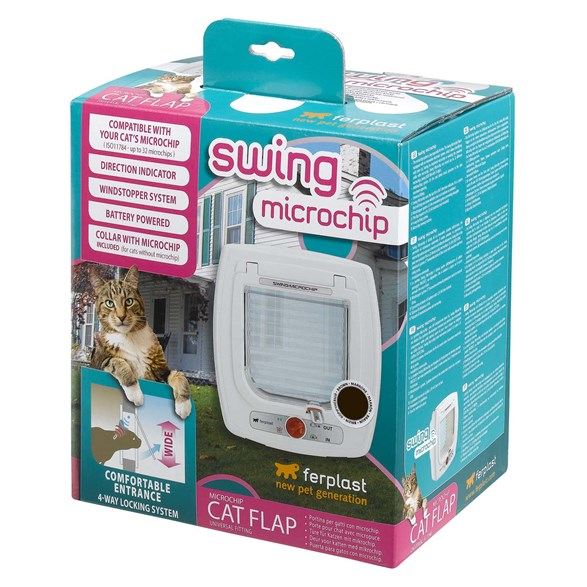 Kattlucka Swing Microchip Brun