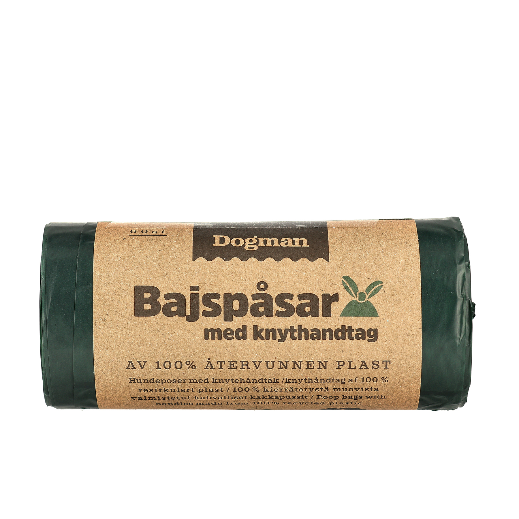 Bajspåsar av 100% återvunnen plast 60p