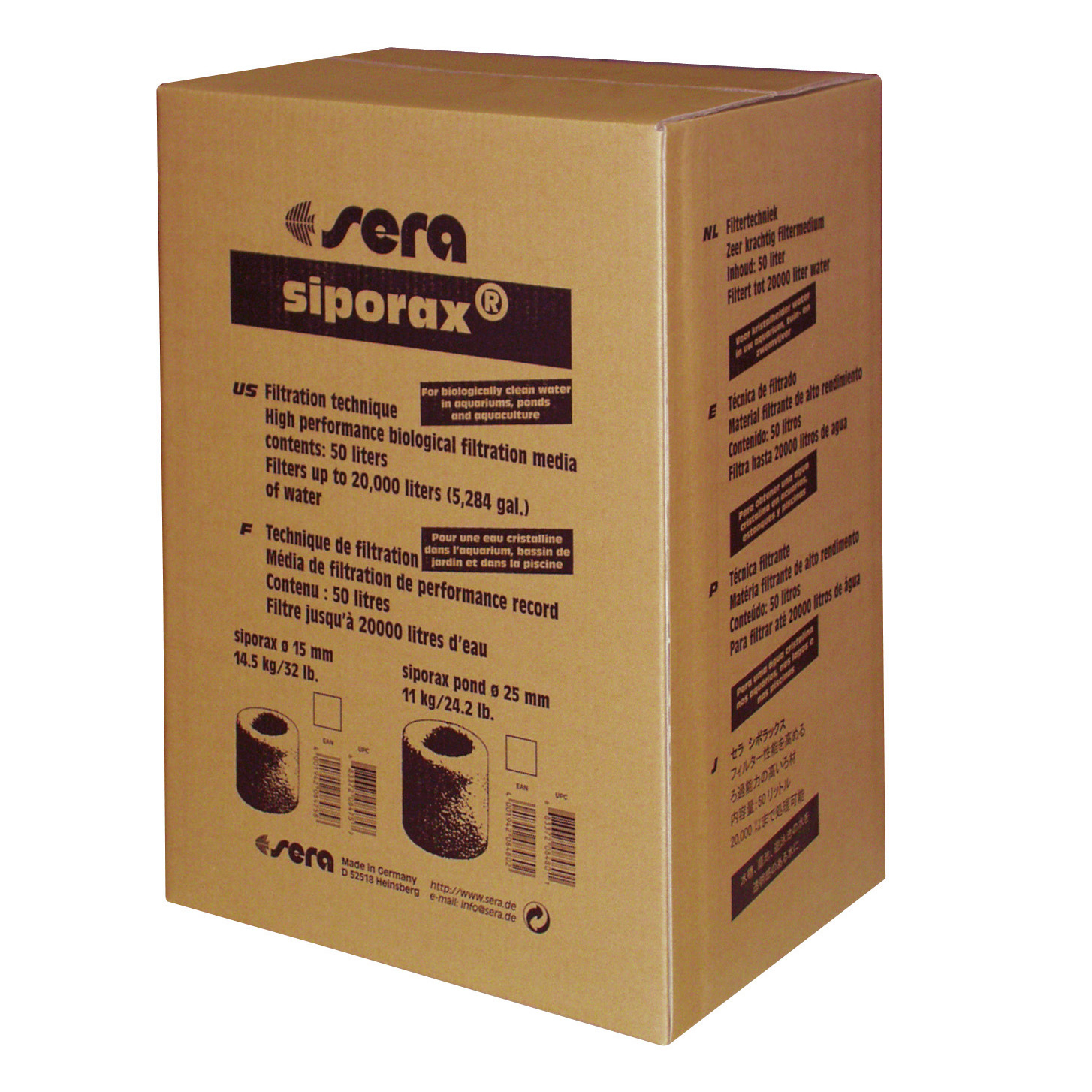 Filtermedia Siporax Prof. 50L 15