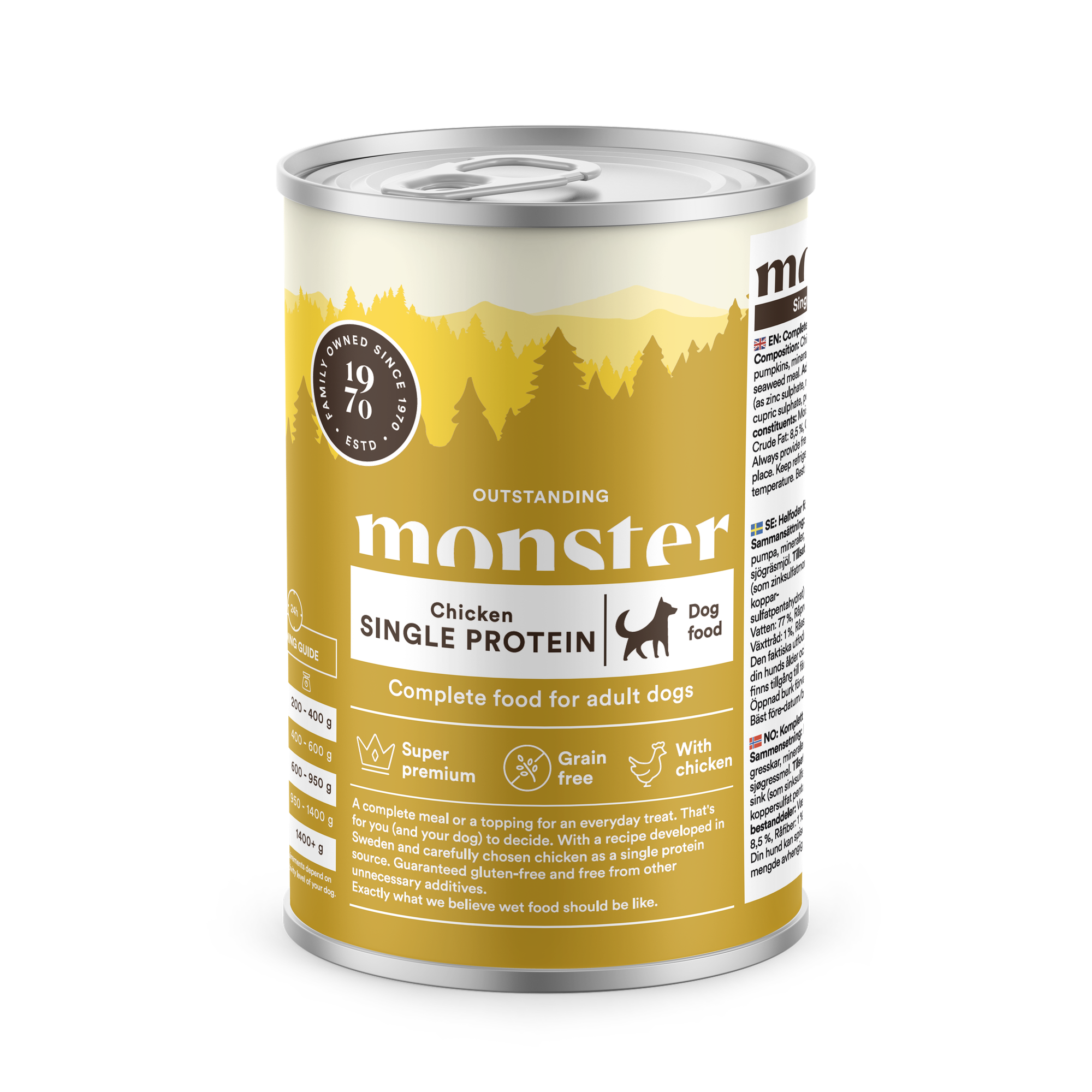 Adult Single Protein Chicken Våtfoder för hund 400