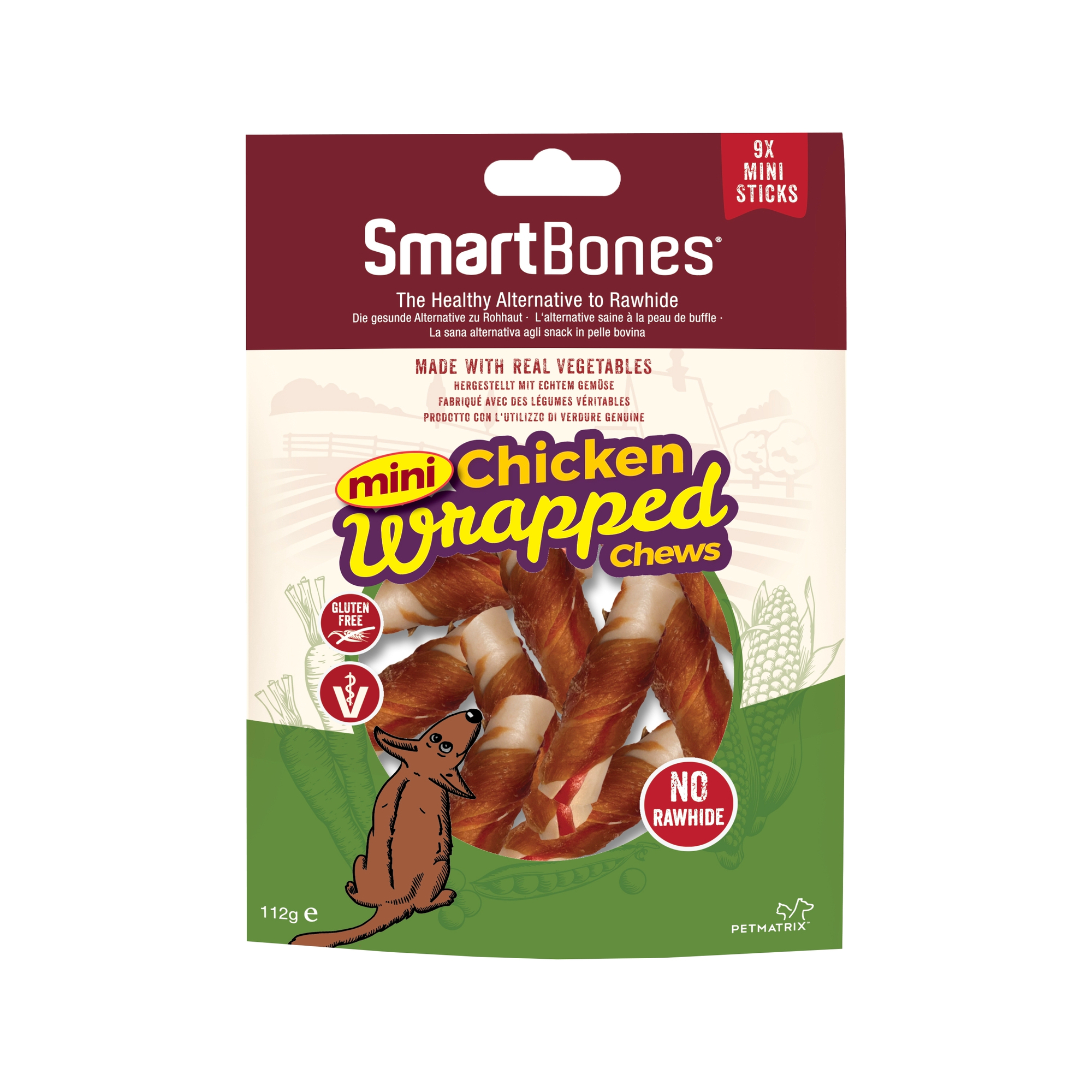 Mini Chicken Wrapped Chews Hundgodis 9p