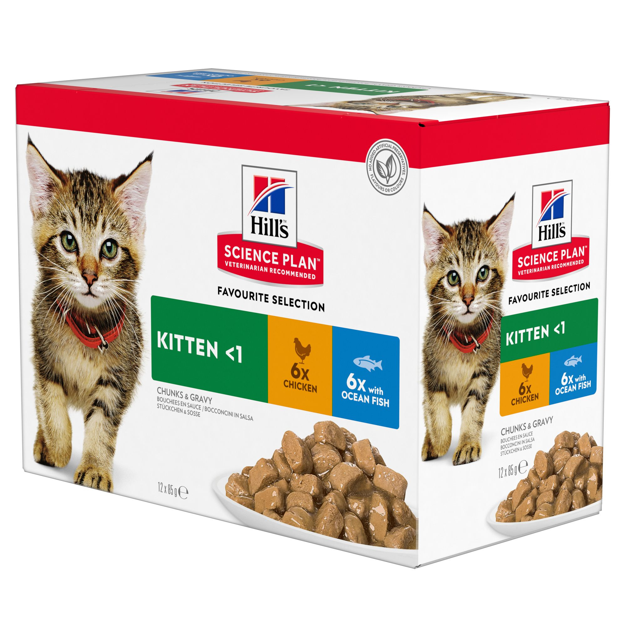 Kitten Chicken & Ocean Fish Våtfoder 12x85g
