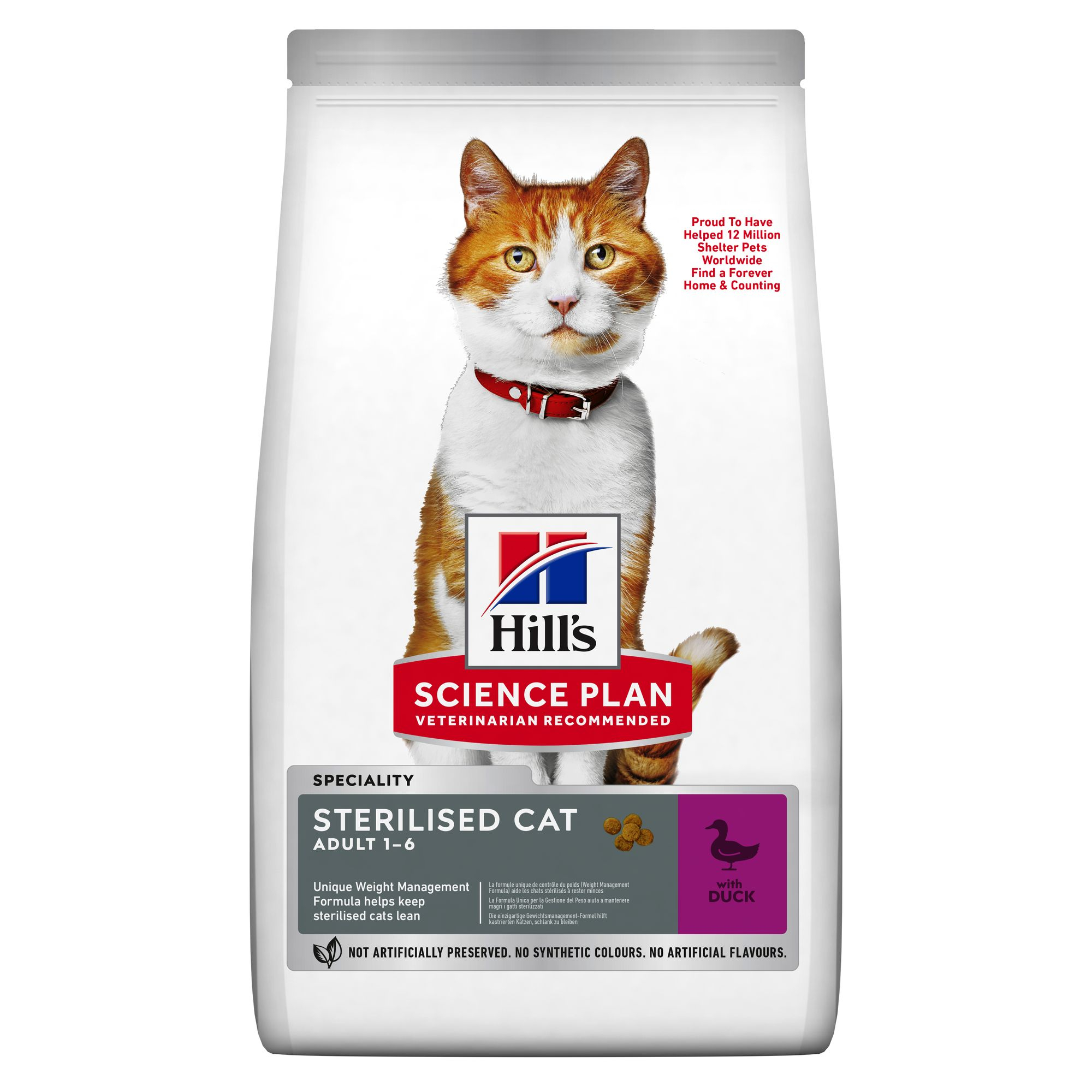 Adult Sterilised Duck Torrfoder för katt 1,5kg