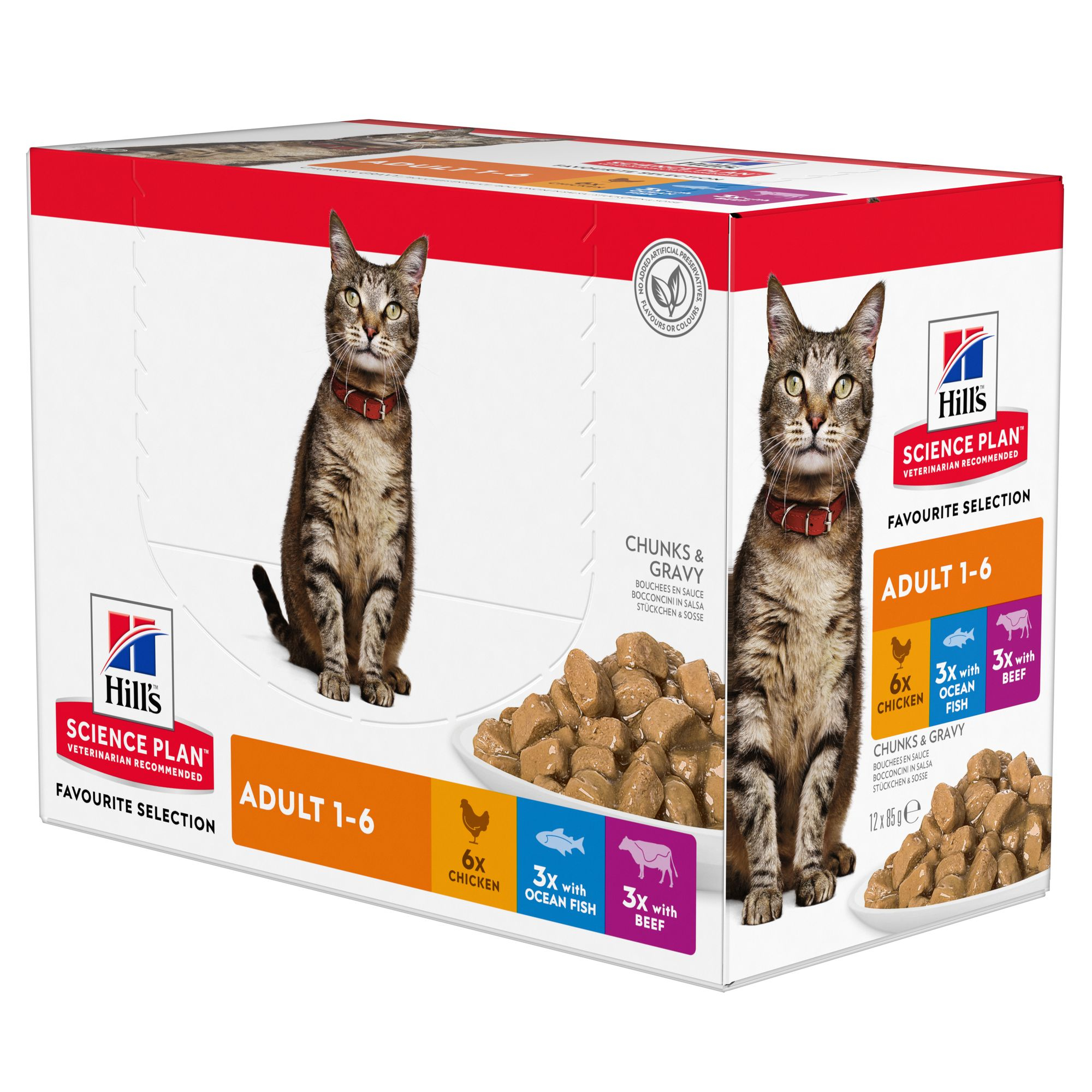 Adult Chicken & Beef & Fish Våtfoder 12x85g