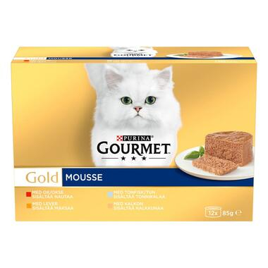 Gold Mousse Våtfoder för katt 12x85g