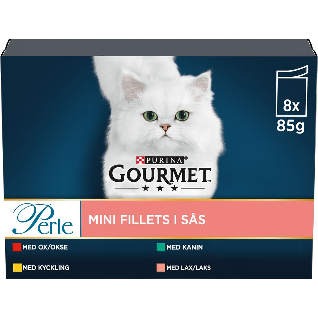 Perle Mini Fillets Våtfoder för katt 8x85g