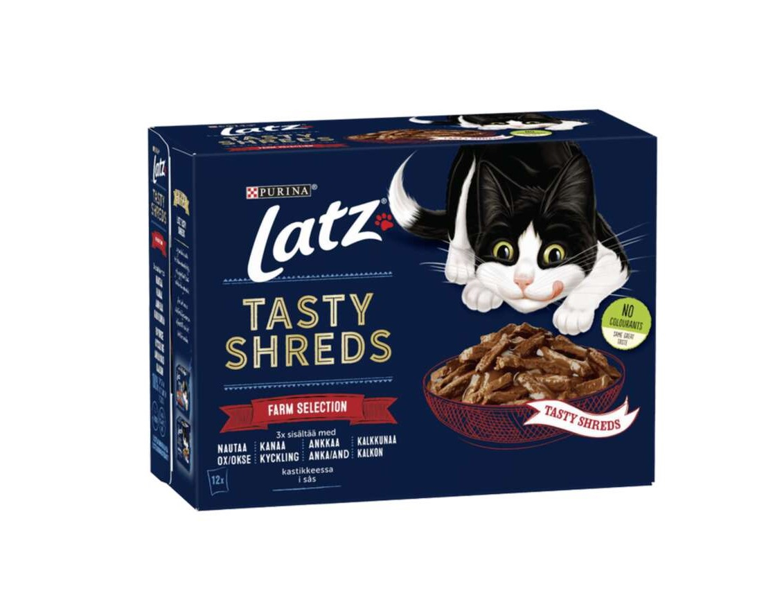 Tasty Shreds Farm Selection Våtfoder 12x80g