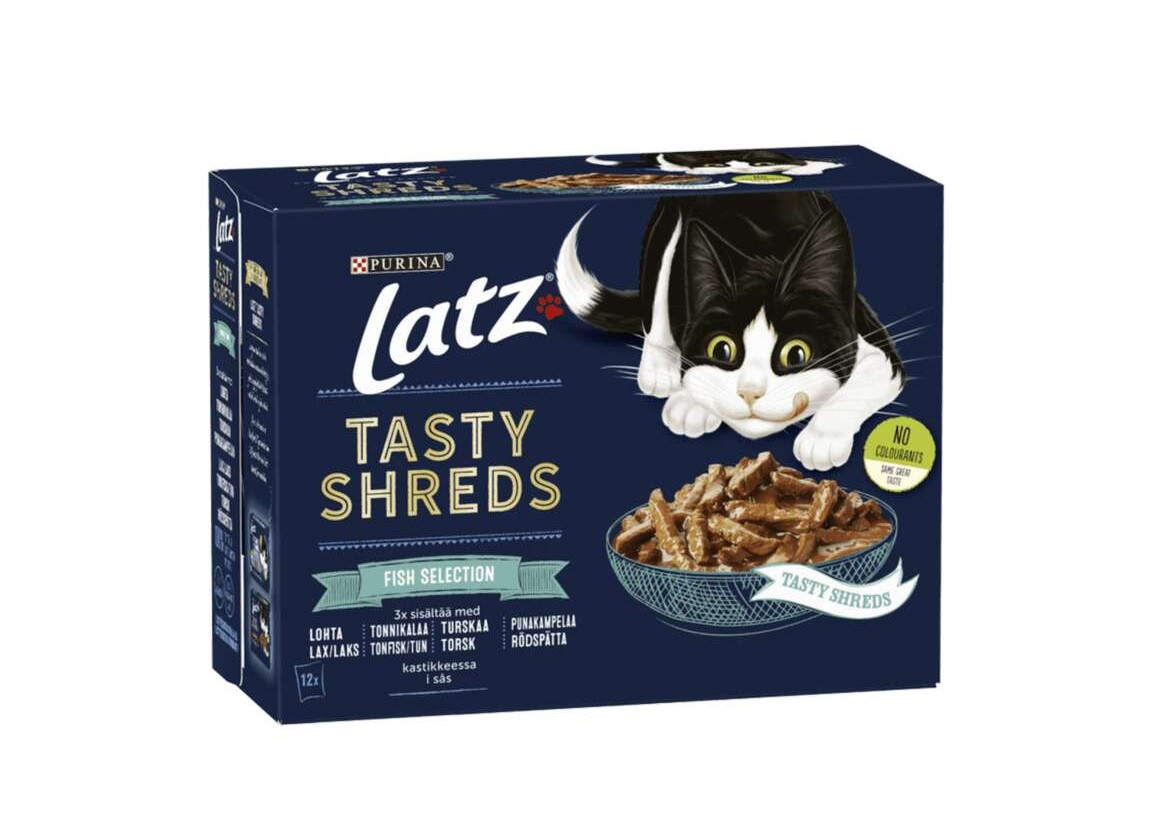 Tasty Shreds Fish Selection Våtfoder 12x80g