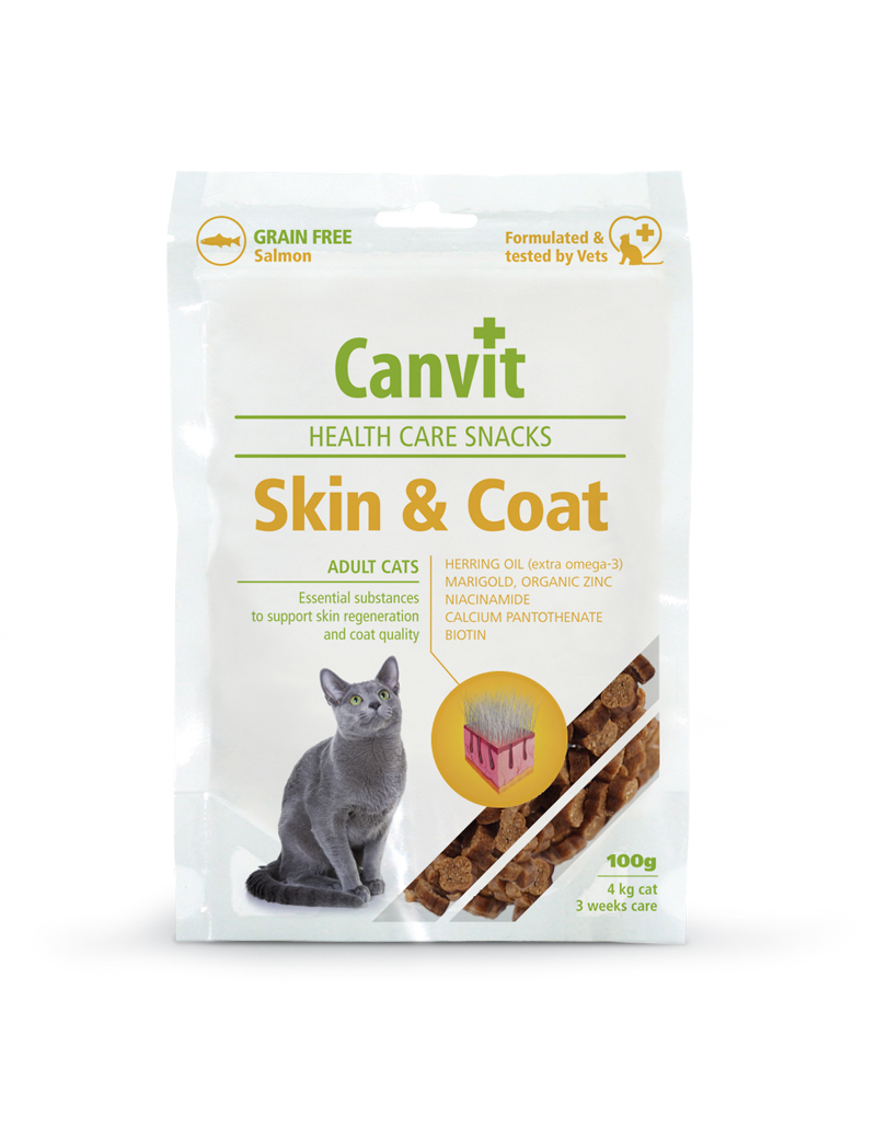 Health Care Snacks Skin & Coat Kattgodis 100g