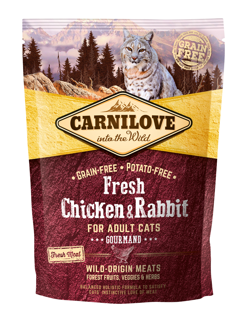 Fresh Chicken & Rabbit Torrfoder för katt 400g