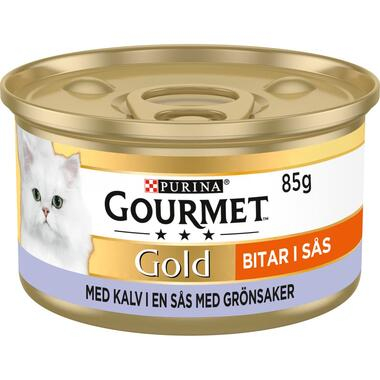 Gold Bitar i sås Kalv & Grönsaker Våtfoder 85g