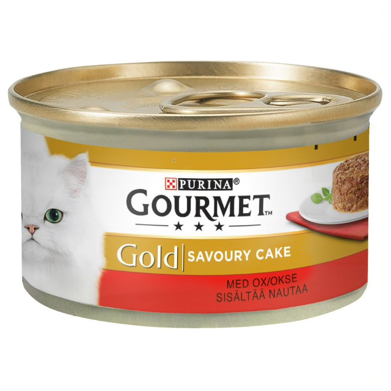 Gold Savoury Cake Oxkött Våtfoder för katt 85g