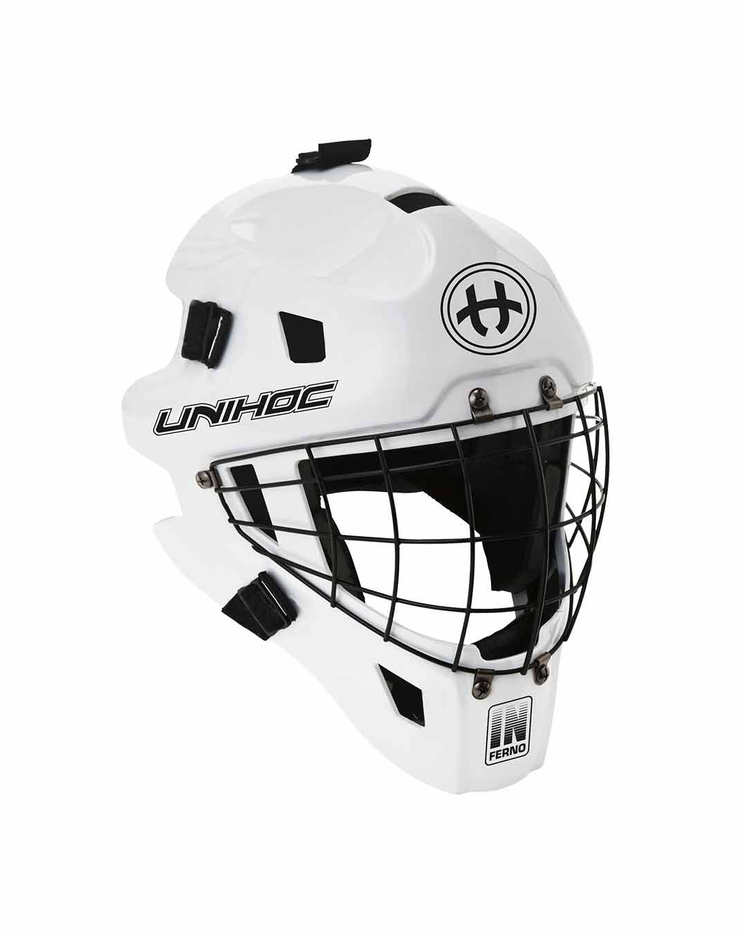 Goalie Mask Unihoc INFERNO 44 white (round cage)