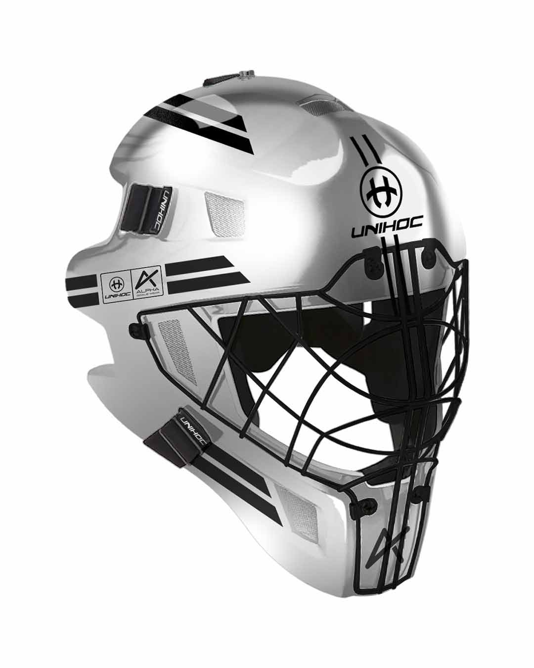 Goalie Mask Unihoc ALPHA 66 silver/black