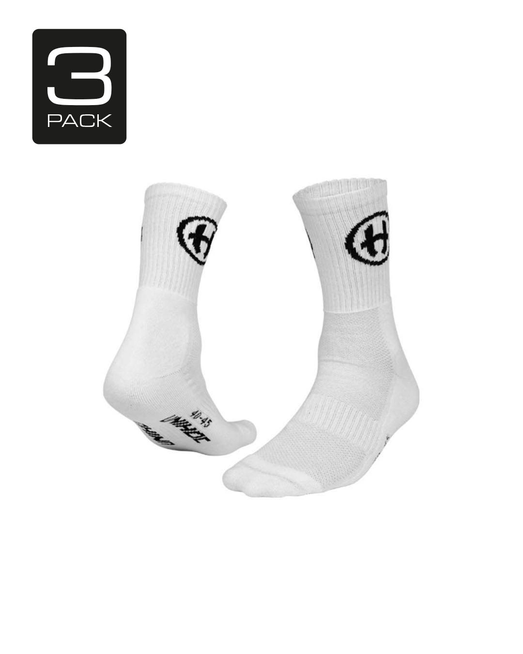 3-PACK SOCK UNIHOC CREW WHITE