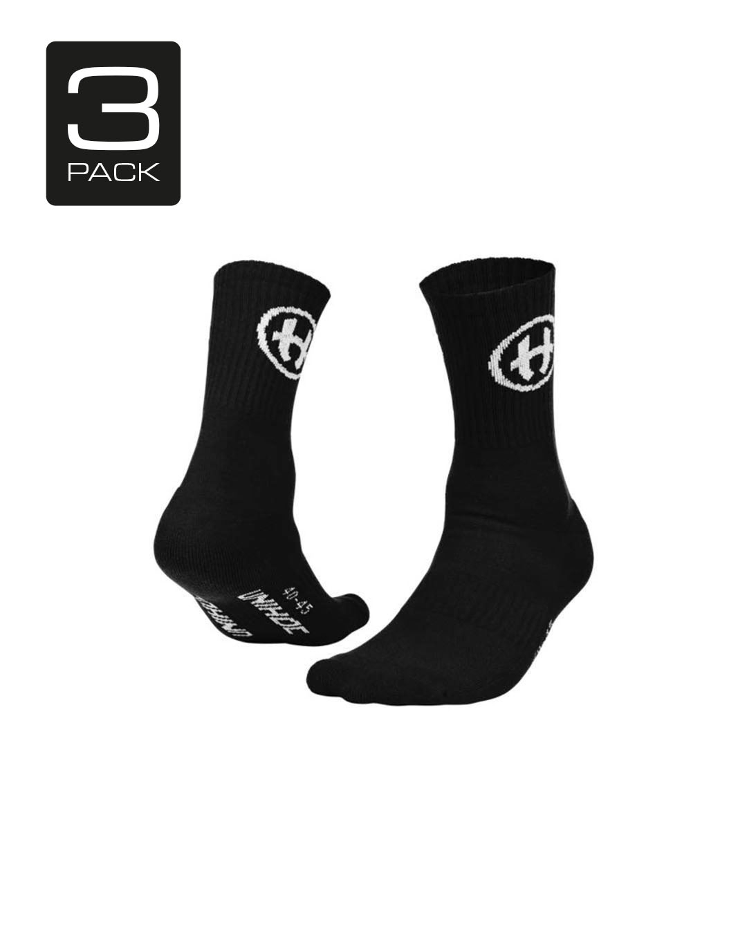 3-PACK SOCK CREW BLACK
