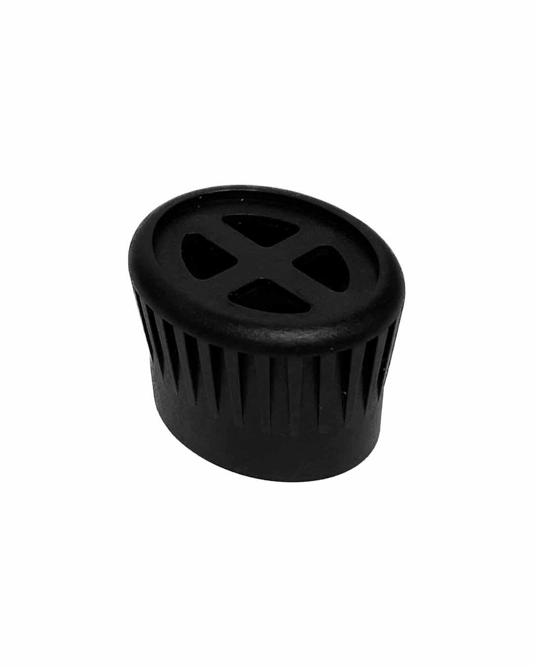 End cap OVAL black 20.7 x 26.0 mm